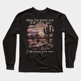 Vintage From The Rising Sun Funny Gift Long Sleeve T-Shirt